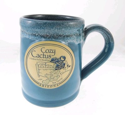 Deneen Pottery 2019 Cozy Cactus Bed Breakfast Mug Sedona Arizona USA