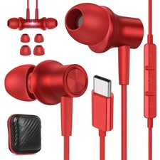 USB C Headphone for Samsung Galaxy S25 S26 Ultra S24 S23 Fe S22, Type C Earp...