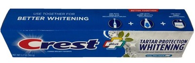 Crest Plus Tartar Protection/Teeth Whiteing Flouride Anti-Cavity Cool Mint 2.4oz