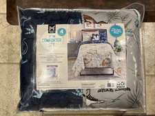 Member's Mark Jurassic Kids 4 Piece Bedding Set Full/Twin-Size Bed New Dinosaurs