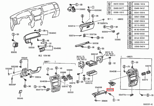 Genuine Hilux VZN167 RZN174 RZN169 RZN167 Centre Dash Pull Out Cup Drink Holder - Picture 9 of 11