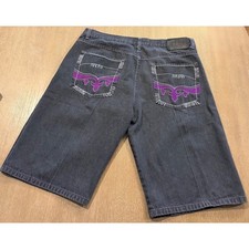 Vintage Y2K JNCO DWNTWN Express Baggy Embroidered Jorts Mens 40 Denim Shorts
