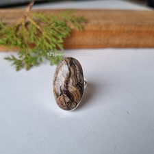 Crazy Lace Agate Gemstone Ring 925 Sterling Silver Handmade Unique Ring PG6808