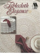 Crochet Patterns Tablecloth Elegance Table Toppers Annies Attic Vintage Q15