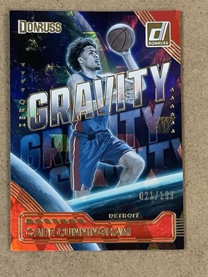2025-26 PANINI DONRUSS ZERO GRAVITY RED CUBIC #14 CADE CUNNINGHAM #D 21/199