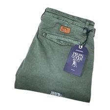 NWT PRPS Goods & Co. Savoy Slim Cargo Pants Mens 30 Olive Green Herringbone Moto