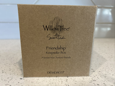 Willow Tree Demdaco Friendship Keepsake Box, Forever True, Forever Friends New