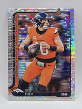 Bo Nix Broncos 2025 Topps Chrome ✨️PULSAR✨️ REFRACTOR  #88