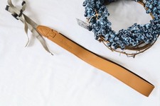 Rare Genuine Nikon Wide Leather Camera Neck Strap Brown OEM Excellent