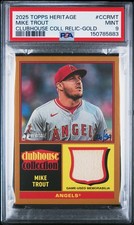 MIKE TROUT 2025 Topps Heritage ClubHouse Collection GAME USED BAT RELIC GOLD /99