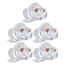 5 Rolls Holographic Self Adhesive Stickers Classroom Marking Labels