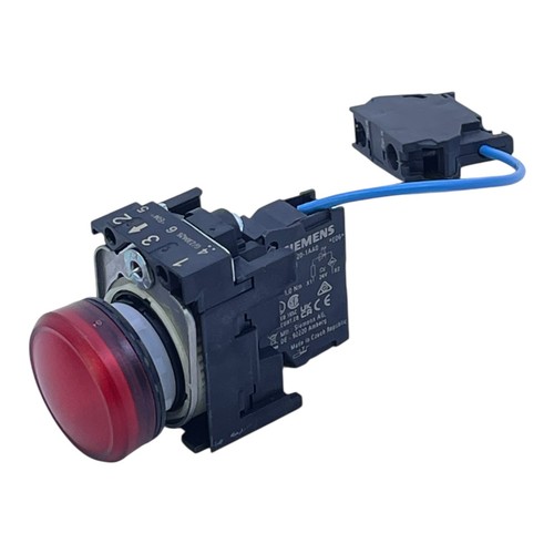 Siemens Indicatori Luminosi Rosso 3SU1401-1DB20-1AA0 + 3SU1400-1CK10-1AA0 24V