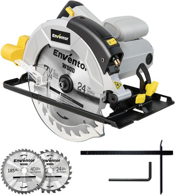 Holzkreissäge 1200W Schnitt 62mm mit Laser und 2 Sägeblättern 24T/40T