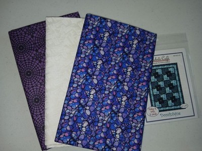 Lot 3 yd quilt kit w/pattern Fabric Cafe focus light dark QSQ free ship HTF