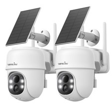 Wansview 2K Wireless Solar Security Camera Outdoor Wifi 360 PTZ Ai Detection