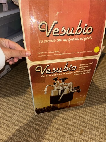 VIA VENETO Italy Italian espresso cappuccino coffee maker and frother New In Box