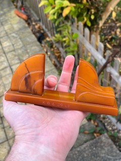 Vintage Phenolic Amber Bakelite Catalin Component Not Handles 159.7 Grams Orange