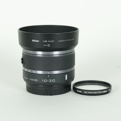 Nikon 1 NIKKOR VR10-30mm f3.5-5.6 Zoom Lens with Hood and Filter Black