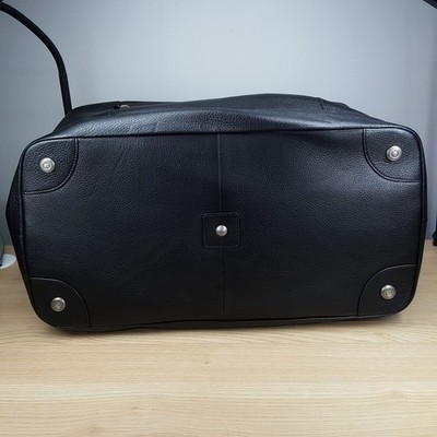 BROOKS BROTHERS Golden Fleece Black Pebbled Leather Weekender