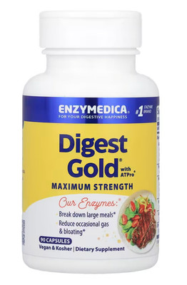 Enzymedica Digest Gold with ATPro 90 Capsules, Optimal Digestive Support Fresh