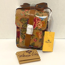 Patricia Nash Cascina Crossbody Bag Vintage Victorian Garden Floral Leather NWT