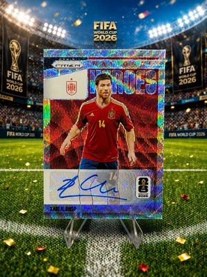 2026 Prizm FIFA World Cup Xabi Alonso National Heroes Silver Wave Auto #NH-XA