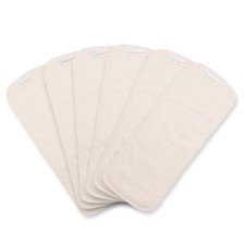 ALVABABY 6PCS Cloth Diaper Inserts 4-Layers Super one size, 6 Pcs 4-layers