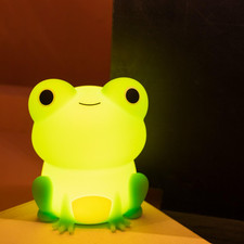 Cute Frog Night Light for Kids, Color Changeable Soft Silicone Sleeping Night La