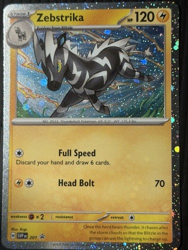 Zebstrika - 201 (Cosmos Holo) 201 Holo Rare SV: Scarlet & Violet Promo Cards