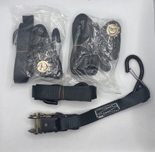 3 Pack 8 Foot Retractable Ratchet Tie Down Straps