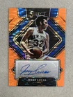 Jerry Lucas Auto 2021-22 Select Signatures FOTL Neon Orange Pulsar Prizm #'d/30