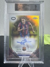 2023-24 Topps Chrome UCL Salma Paralluelo True Gold Auto /50 BGS 9 #ASP