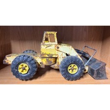 Vintage Tonka Steel Yellow Front Loader Toy Truck Rusty Metal Construction