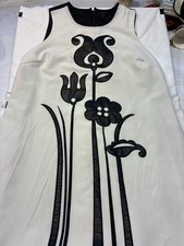 Victoria Beckham for Target White Sleeveless Floral Applique Shift Dress Size 1X