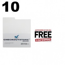 10 CheckOutStore White Plastic Record Dividers for 7" Vinyl 45 RPM  1-3 DAYS