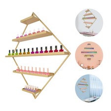 Gold Nail Polish Wall Organizer Holder Display, Nail Polish Wall Shelves Iron