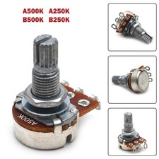 Potentiometer Gitarren Teile/Kits 1/4" (6mm) 18mm Pots Welle B250K B500K