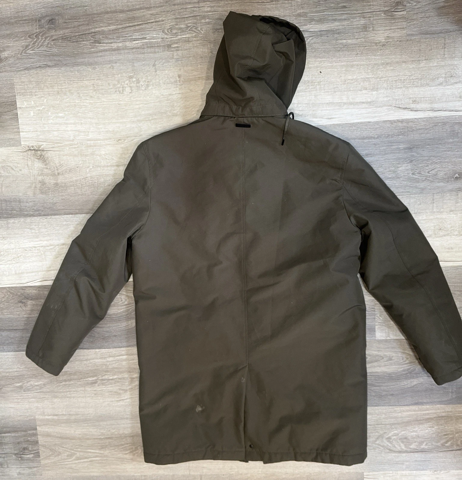 Andrew Marc Men's Mac Style Jacket Sz M Olive Green Removable Hood Gorpcore image 12