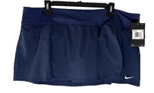 Nike Women’s Swim Skirt XXL Navy Blue Built-in Brief Activewear Plus Size Skort
