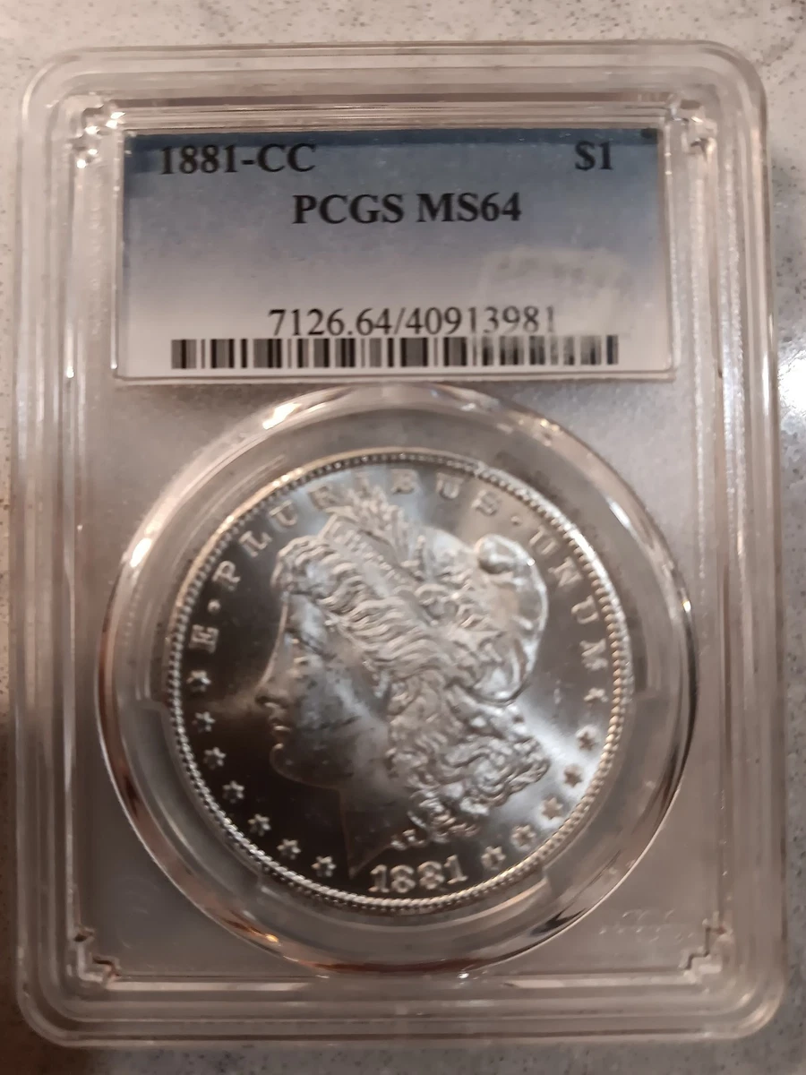 Carson City Grade MS 64 1881 Year Morgan US Dollars (1878-1921