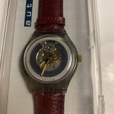Swatch Automatic Watch 1991 Collector's Model Brown Leather For Ages 14+