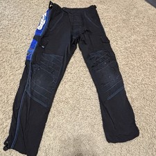 Vtg Proto Paintball Pants Men S Small 28-34 Black Blue Dye Division Padded Y2K