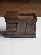 Vintage Wood Dollhouse Miniature Kitchen Primitive Dry Sink