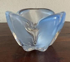 Gorgeous Vintage Murano Alabastro Glass Bowl - Glows