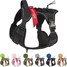 Dog Harness No Pull,Adjustable Padded Dog Vest Reflective Pet Oxford Vest,L