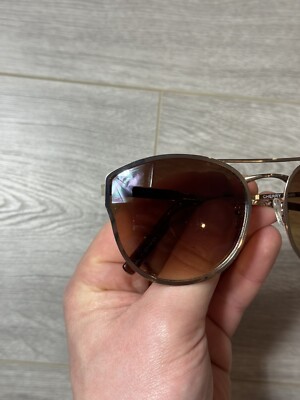 Quay Cherry Bomb Gold Metal Cat Eye Designer Sunglasses 