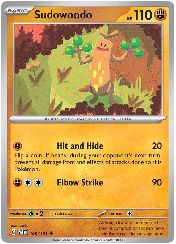 Sudowoodo Pokemon TCG Card 109/193 | eBay