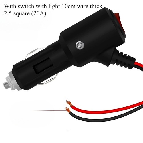 Car 12V Universal Cigarette Lighter Plug with Switch Fuse Indicator Power Cord - Picture 17 of 19