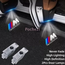 No Fading 2Pcs Car Door Welcome Lamps Interior Lights For BMW X3 X5 3/5 Series