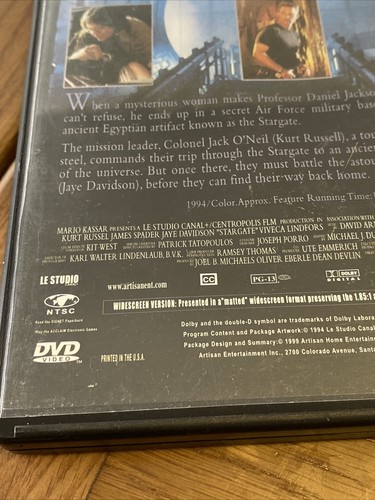 Stargate The Movie Director’s Cut Region 1 USA Release Sci-fi Movie James Spader - Picture 6 of 8